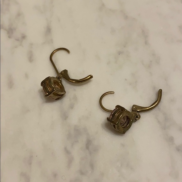 LAST CHANCE Pink Gemstone Earrings - Picture 3 of 3